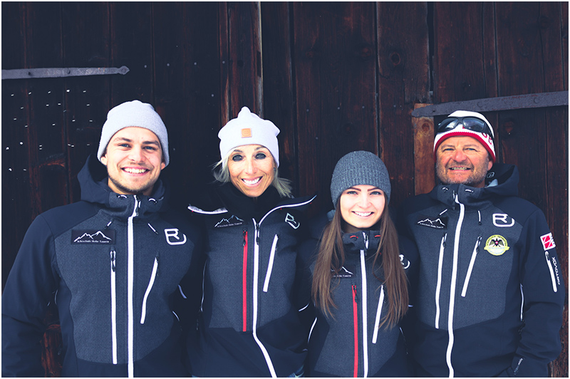 Schischule Hohe Tauern, Sandi und Jochen Wieser mit Kinder Anna, Alexander und Hund